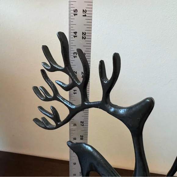 GRANVILLE LANEBlack Reindeer Set of 3Winter metal ChristmasDecor NEW